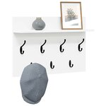 vidaXL Porte-manteau mural Blanc 60 x 40 x 12 cm Bois d'ingénierie