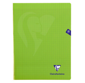 Cahier MIMESYS Piqué Polypro 24 x 32 cm 48 pages 90g Séyès Vert CLAIREFONTAINE