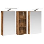 vidaXL Ensemble de Meubles de Salle de Bain 3 Pièces 80 x 10 5 x 50 cm