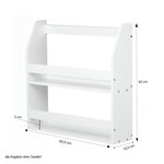Etagère murale suspendue en bois Blanc 64x60x16cm