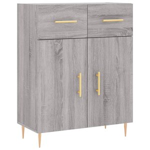 vidaXL Buffet sonoma gris 69 5x34x90 cm bois d'ingénierie