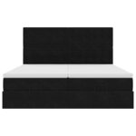 VidaXL Cadre de lit ottoman avec matelas noir 160x200 cm velours