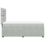 vidaXL Sommier à lattes de lit et matelas Gris clair 80x200 cm Velours