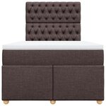 vidaXL Sommier à lattes de lit avec matelas Marron foncé 120x200 cm