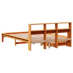 vidaXL Lit bibliothèque sans matelas cire marron 140x190 cm pin massif