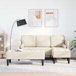 vidaXL Canapé 2 pièces avec coussins en lin
