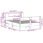 vidaXL Lit bibliothèque sans matelas blanc 160x200 cm bois pin massif