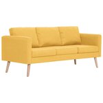 vidaXL Ensemble de canapé 2 Pièces tissu jaune