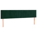 vidaXL Têtes de lit 2 Pièces Vert foncé 100x5x78/88 cm Velours