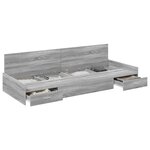 vidaXL Cadre de lit Gris Sonoma 70 x 190 cm Bois d'ingénierie