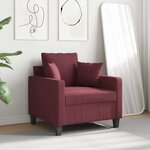 vidaXL Fauteuil Rouge bordeaux 60 cm Tissu