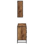 vidaXL Ensemble de mobilier de salle de bain 2 Pièces Bois ancien