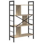 vidaXL Étagère Chêne Sonoma 75 x 30 x 123 5 cm Bois d'ingénierie