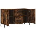 vidaXL Buffet chêne fumé 100x36x60 cm bois d'ingénierie
