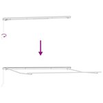 vidaXL Auvent Rétractable Blanc 400 × 350 cm Tissu  Métal