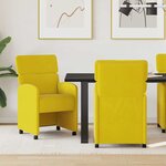 vidaXL Chaises de salle à manger 2 Pièces Jaune 58 x 65 x 98 cm Velours