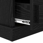 vidaXL Cabinet de chevet avec tiroir 2 Pièces Chêne noir 43 x 36 x 60 cm
