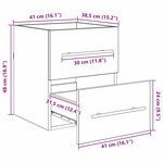 vidaXL Armoire d'évier Gris béton 38 5 x 41 x 48 cm Bois d'ingénierie