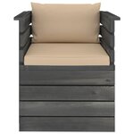 vidaXL Salon palette de jardin 7 Pièces avec coussins Bois de pin massif