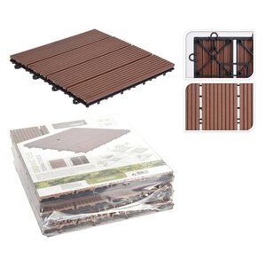 ProGarden Ensemble de carreaux de terrasse 6 Pièces Marron