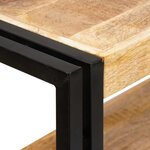 vidaXL Bibliothèque avec portes Bois de mangue massif brut et métal