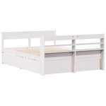 vidaXL Cadre de lit sans matelas blanc 140x200 cm bois de pin massif