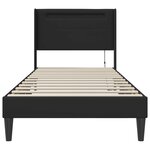 vidaXL Cadre de lit avec bandes LED Noir 80 x 200 cm Simili cuir