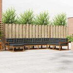 vidaXL Ensemble de canapés d'extérieur 8 Pièces Naturel et Anthracite
