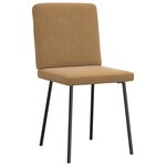 vidaXL Chaises à manger lot de 4 marron velours