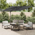 vidaXL Parasol de jardin en porte-à-faux avec mât en aluminium