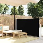 vidaXL Auvent latéral rétractable de patio 120x500 cm Noir