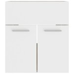 vidaXL Armoire d'évier Blanc et chêne sonoma Bois d’ingénierie