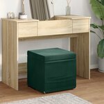 vidaXL Tabouret Vert foncé 41 x 41 x 40 cm Velours et Bois Composite