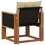 vidaXL Sofa de milieu extérieur Bois d'Acacia Massif Naturel