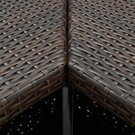 vidaXL Ensemble de bar de jardin 8 Pièces coussins Résine tressée Marron