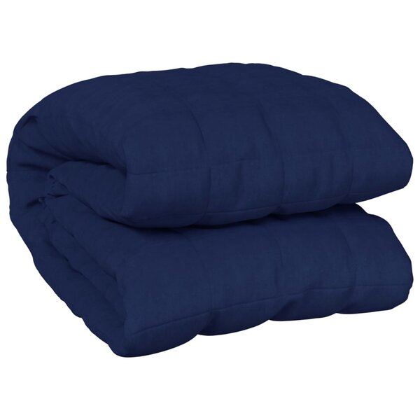 vidaXL Couverture lestée Bleu 220x230 cm 11 kg Tissu