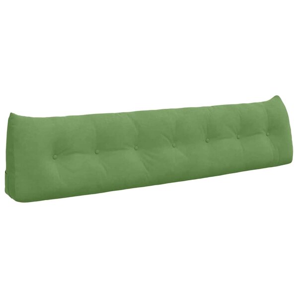 vidaXL Coussin de Dos Vert clair 200 x 24 x 50 cm Velours