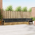 vidaXL Ensemble de canapés d'extérieur 6 Pièces Blanc et anthracite