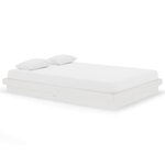 vidaXL Cadre de lit Blanc Bois massif 140x200 cm