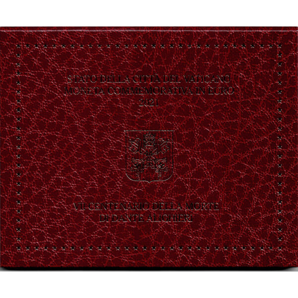 2 euros Vatican 2021 Dante Alighieri en coffret BU.