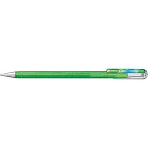 Roller encre gel métallique Dual Metallic Vert clair + Bleu/Rouge métallique PENTEL