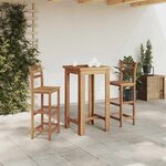 vidaXL Table de bar Bois d'acacia massif 60x60x105 cm