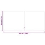 vidaXL Tapis Couloir Gris 80 x 500 cm tissu