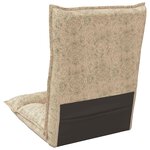 vidaXL Fauteuil de sol ajustable Gris clair Tissu