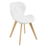 Lot de 4 chaises similicuir 81 x 57 x 49 cm blanc 03_0006773