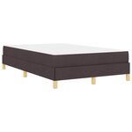 vidaXL Lit à ressorts avec matelas Marron foncé 120 x 200 cm tissu