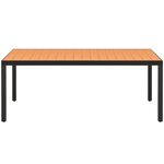 vidaXL Ensemble à manger de jardin 9Pièces PVC résine tressée noir marron