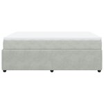 vidaXL Sommier à lattes de lit et matelas Gris clair 140x190cm Velours