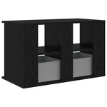 vidaXL Support de télévision avec tiroir Chêne noir 79 x 40 x 48 cm