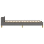 vidaXL Cadre de lit avec tête de lit Gris foncé 80x200 cm Tissu